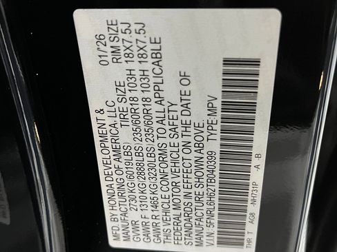 New 2026 Honda Odyssey EX-L image 17