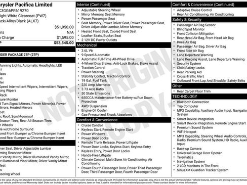 Used 2023 Chrysler Pacifica Limited AWD/4WD image 1