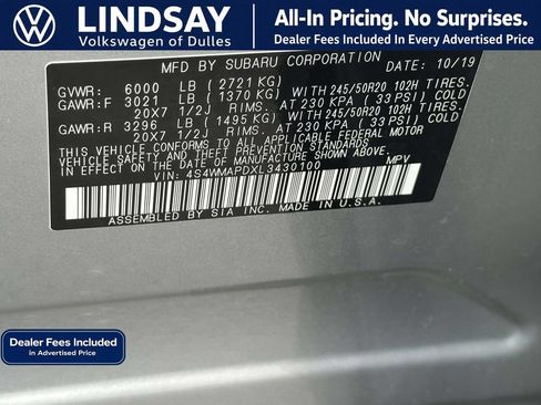 Used 2020 Subaru Ascent Limited w/ Technology Package AWD/4WD image 28
