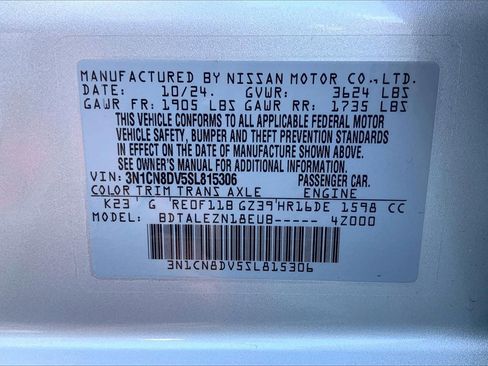 Certified 2025 Nissan Versa S w/ Trunk Package image 32