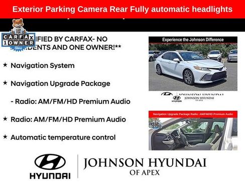 Used 2022 Toyota Camry XLE w/ Navigation Upgrade Package FWD image 7