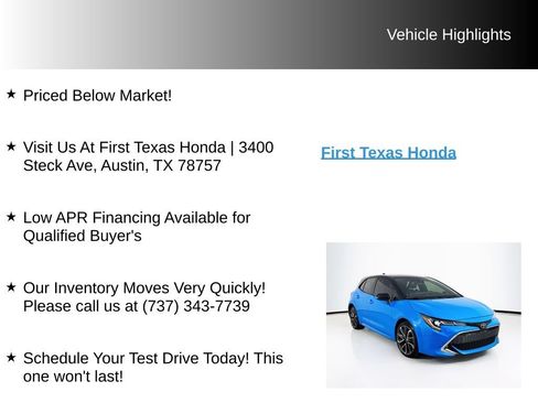Used 2021 Toyota Corolla XSE FWD image 9