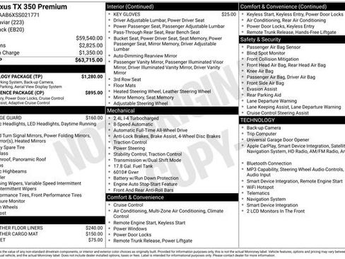 Used 2025 Lexus TX 350 AWD w/ Technology Package image 34