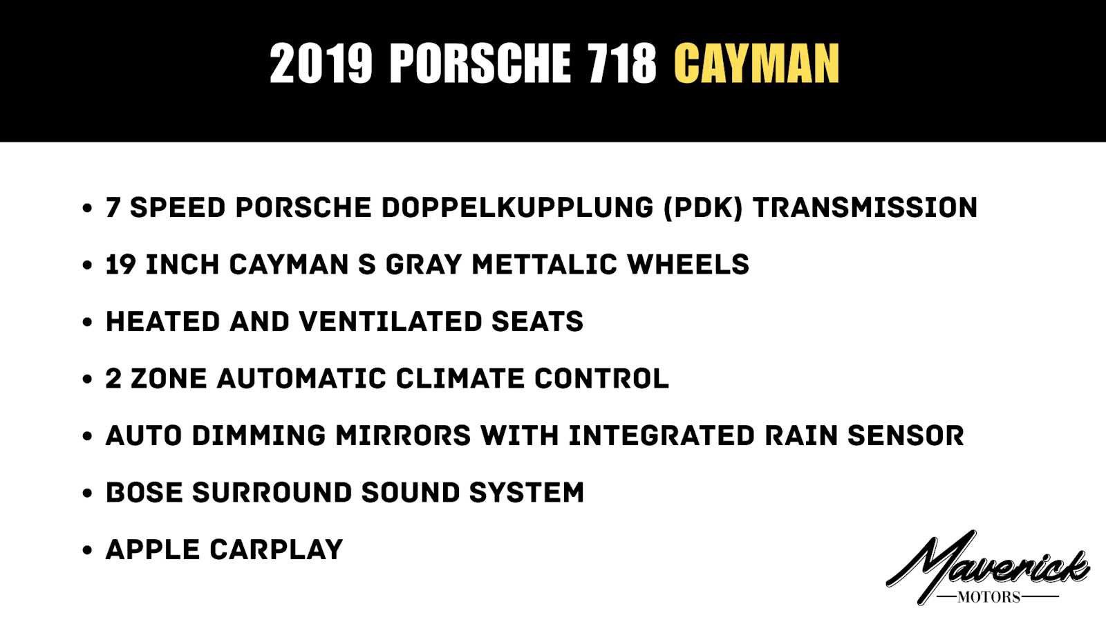 Used 2019 Porsche 718 Cayman RWD image 2