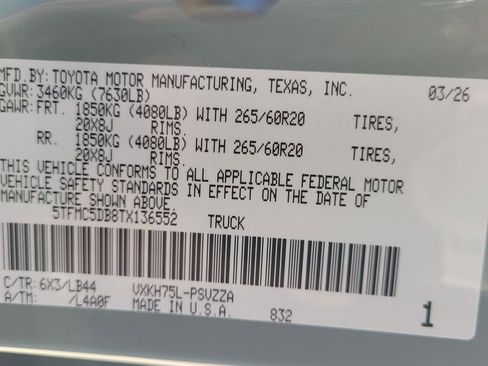 New 2026 Toyota Tundra 1794 Edition AWD/4WD image 26