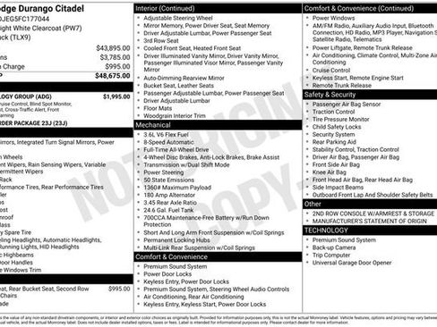 Used 2015 Dodge Durango Citadel w/ Technology Group image 10