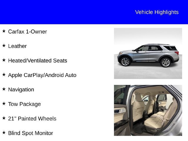 Certified 2024 Ford Explorer Platinum w/ Technology Package AWD/4WD image 2