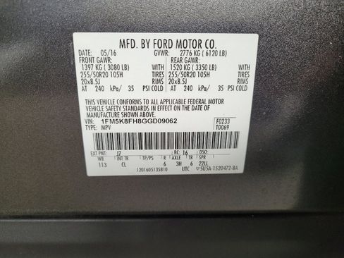 Used 2016 Ford Explorer Limited w/ Equipment Group 301A image 33