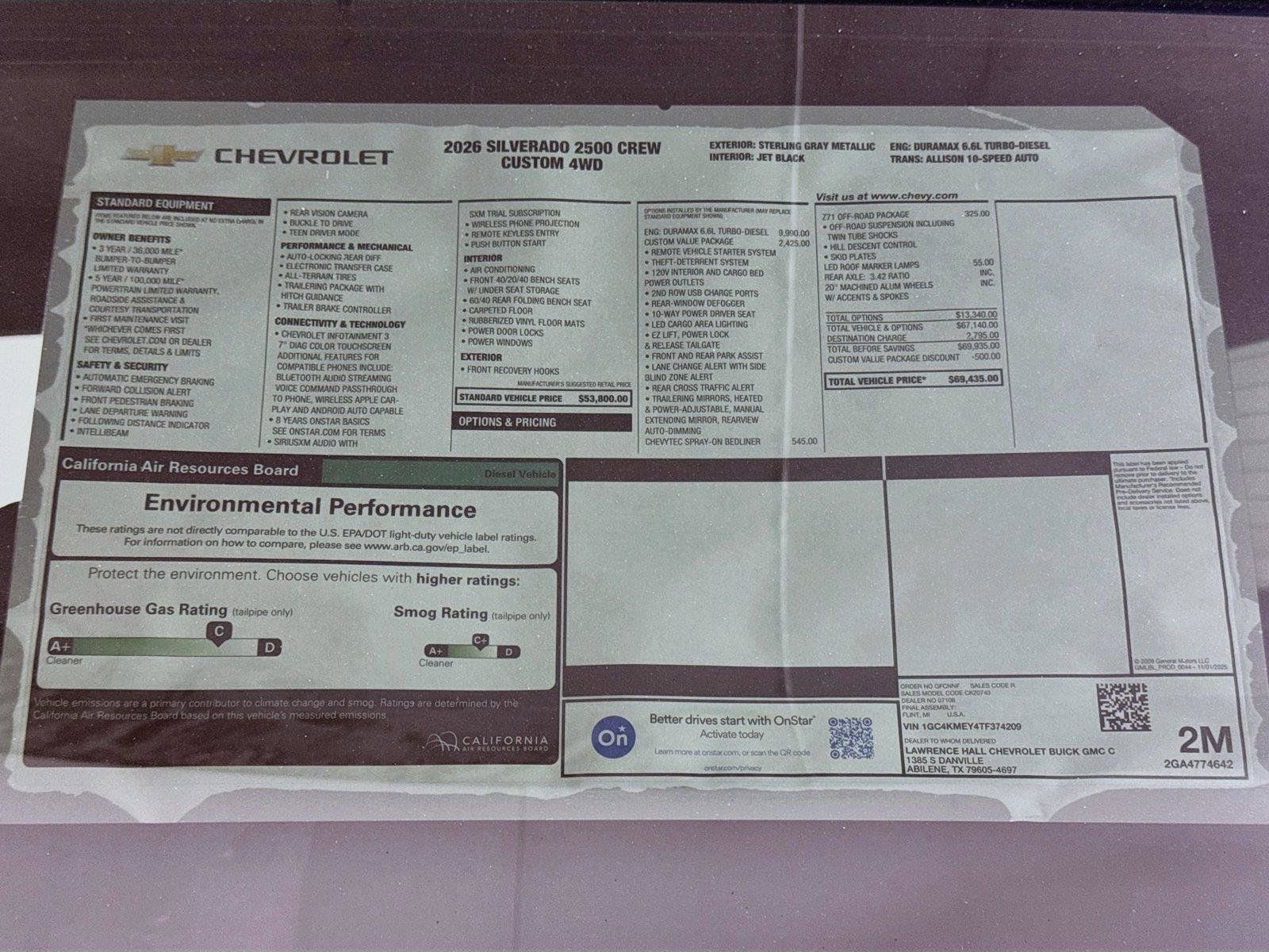 New 2026 Chevrolet Silverado 2500 Custom w/ Custom Value Package AWD/4WD image 20