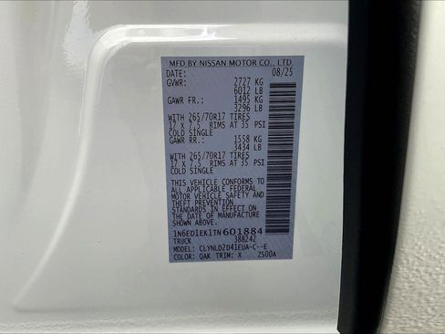 New 2026 Nissan Frontier PRO-4X w/ Pro-4x Convenience Package image 14