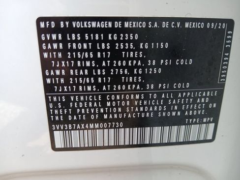 Used 2021 Volkswagen Tiguan S FWD image 34