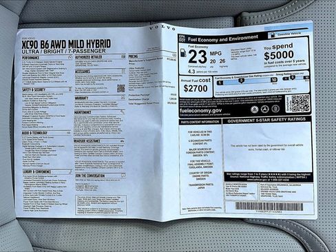 New 2026 Volvo XC90 B6 Ultra w/ Protection Package image 26