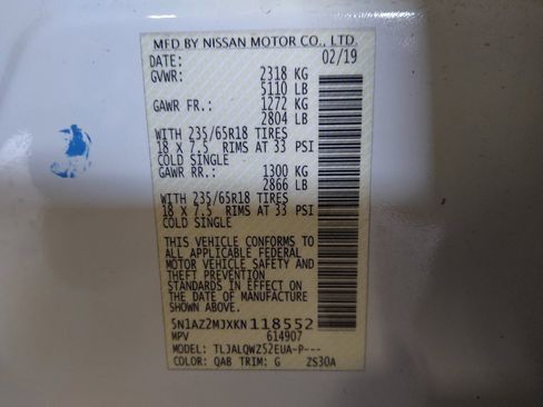 Used 2019 Nissan Murano SV w/ Premium Package image 33