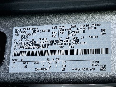 New 2026 Ford F150 XLT w/ XLT Chrome Appearance Package AWD/4WD image 18