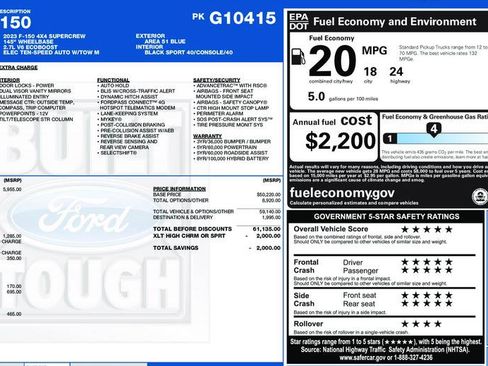 Used 2023 Ford F150 XLT w/ Equipment Group 302A High image 3