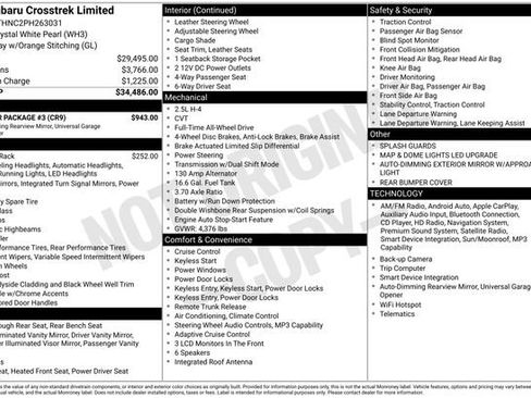 Certified 2023 Subaru Crosstrek 2.5i Limited w/ Popular Package #3 AWD/4WD image 30