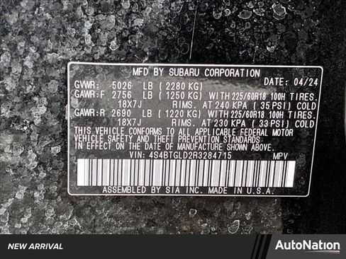 Used 2024 Subaru Outback Onyx Edition XT image 1