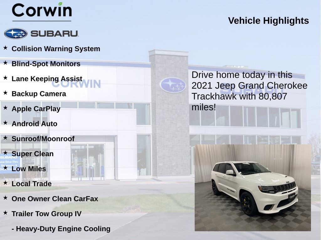 Used 2021 Jeep Grand Cherokee Trackhawk AWD/4WD image 6