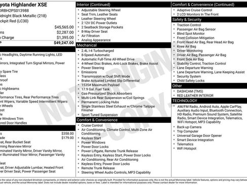 Used 2023 Toyota Highlander XSE AWD/4WD image 47