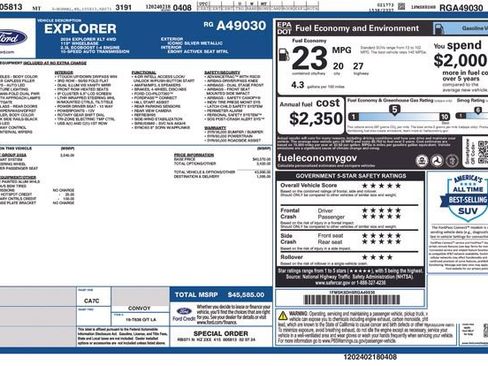 Certified 2024 Ford Explorer XLT w/ Equipment Group 202A image 9