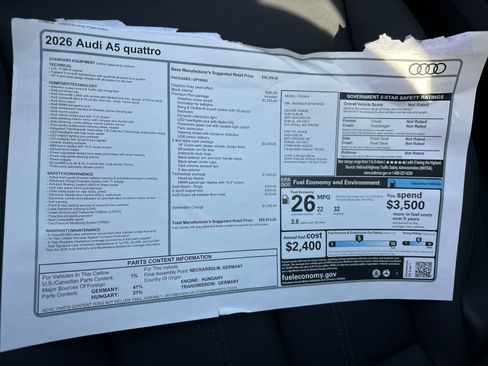 New 2026 Audi A5 2.0T Premium Plus AWD/4WD image 32