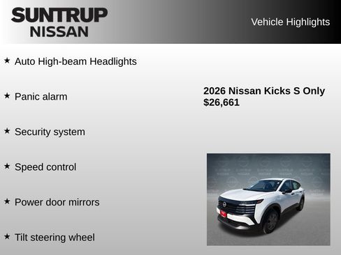 Used 2026 Nissan Kicks S FWD image 38