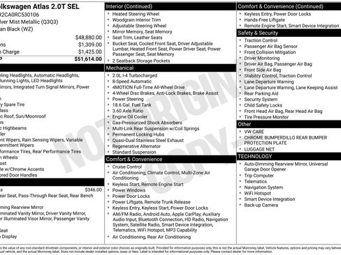 Certified 2024 Volkswagen Atlas SEL AWD/4WD image 77