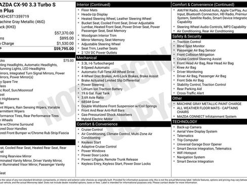 New 2026 MAZDA CX-90 3.3 Turbo S w/ Premium Plus image 6