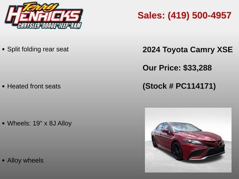 Used 2024 Toyota Camry XSE AWD/4WD image 31