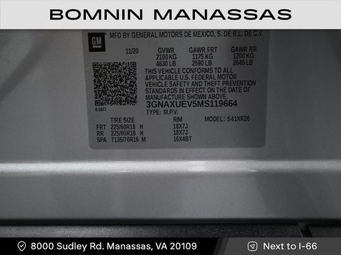 Used 2021 Chevrolet Equinox LT AWD/4WD image 15