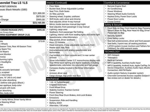 Used 2020 Chevrolet Trax LS w/ Tint and Cruise Package FWD image 10