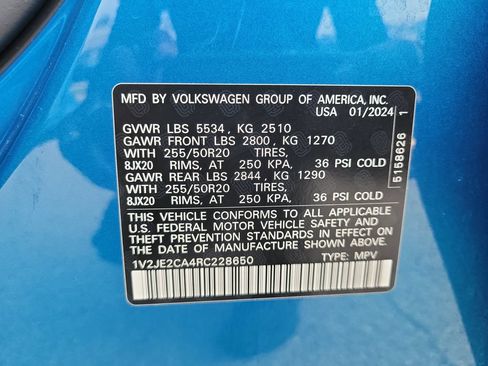 Used 2024 Volkswagen Atlas Cross Sport SE FWD image 27