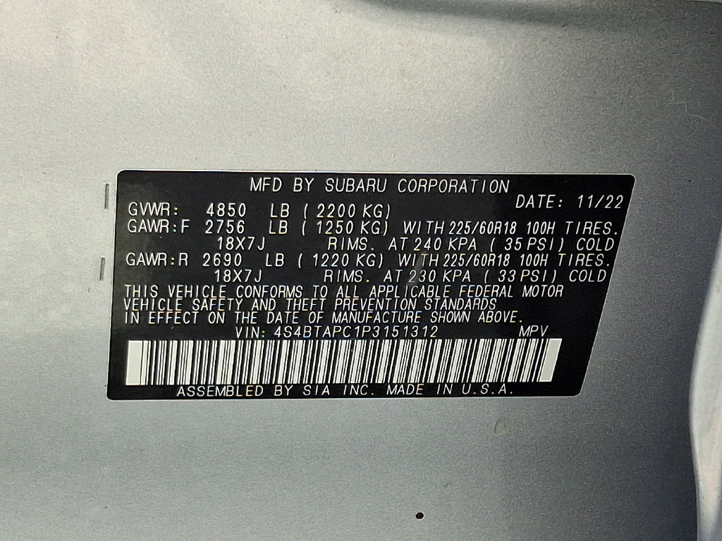 Certified 2023 Subaru Outback Touring AWD/4WD image 27