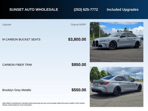 Used 2021 BMW M3 Competition RWD image 22