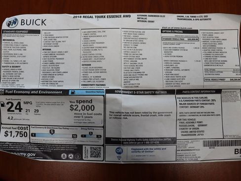 Used 2018 Buick Regal Essence w/ Driver Confidence Package #1 image 50