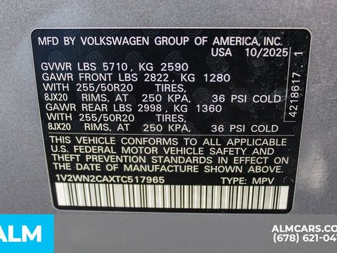 Used 2026 Volkswagen Atlas SE FWD image 43