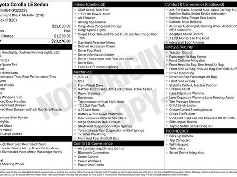 Used 2024 Toyota Corolla LE image 3