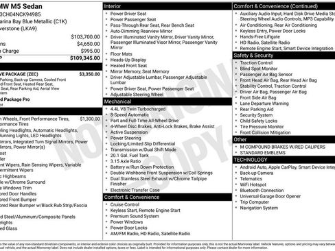 Used 2022 BMW M5 Base w/ Executive Package image 17