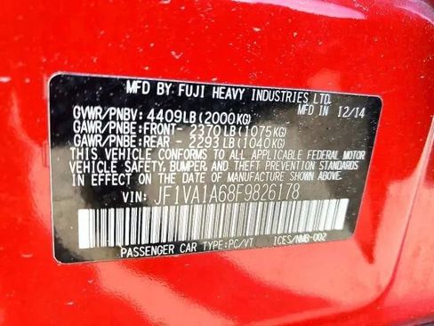 Used 2015 Subaru WRX AWD/4WD image 9