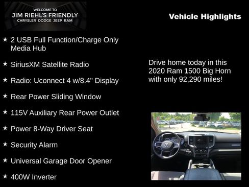 Used 2020 RAM 1500 Big Horn AWD/4WD image 5