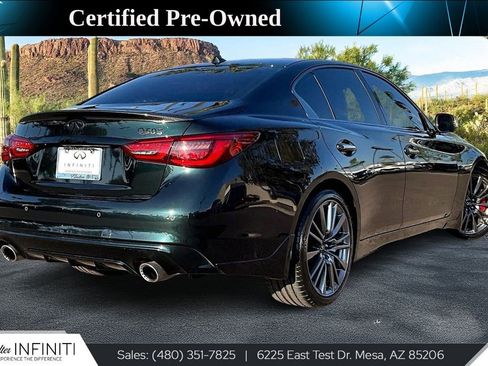 Used 2023 INFINITI Q50 Red Sport 400 w/ Black Opal Edition image 2
