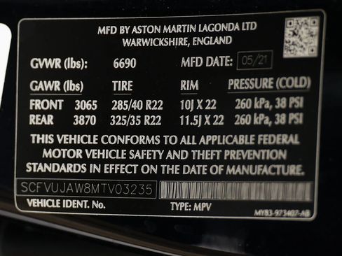 Used 2021 Aston Martin DBX AWD/4WD image 99
