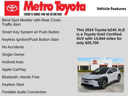 Certified 2024 Toyota bZ4X XLE w/ Weather Package image 11