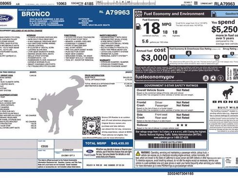 Certified 2024 Ford Bronco Black Diamond AWD/4WD image 36