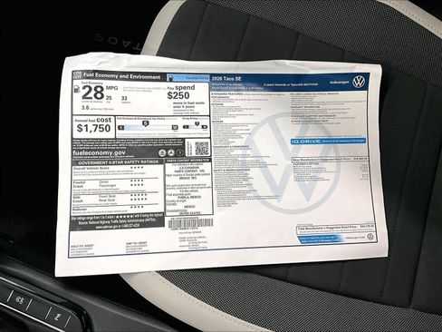 New 2026 Volkswagen Taos SE image 35