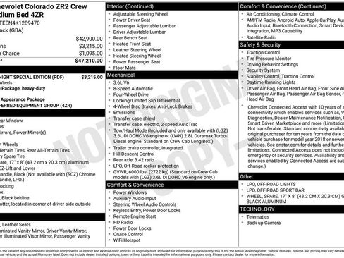 Used 2019 Chevrolet Colorado ZR2 w/ ZR2 Midnight Special Edition AWD/4WD image 24