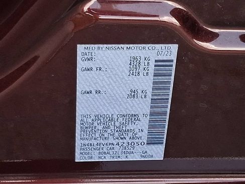 Certified 2023 Nissan Altima 2.5 SL FWD image 27