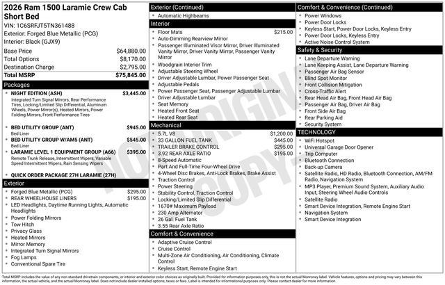 Used 2026 RAM 1500 Laramie w/ Night Edition AWD/4WD image 4