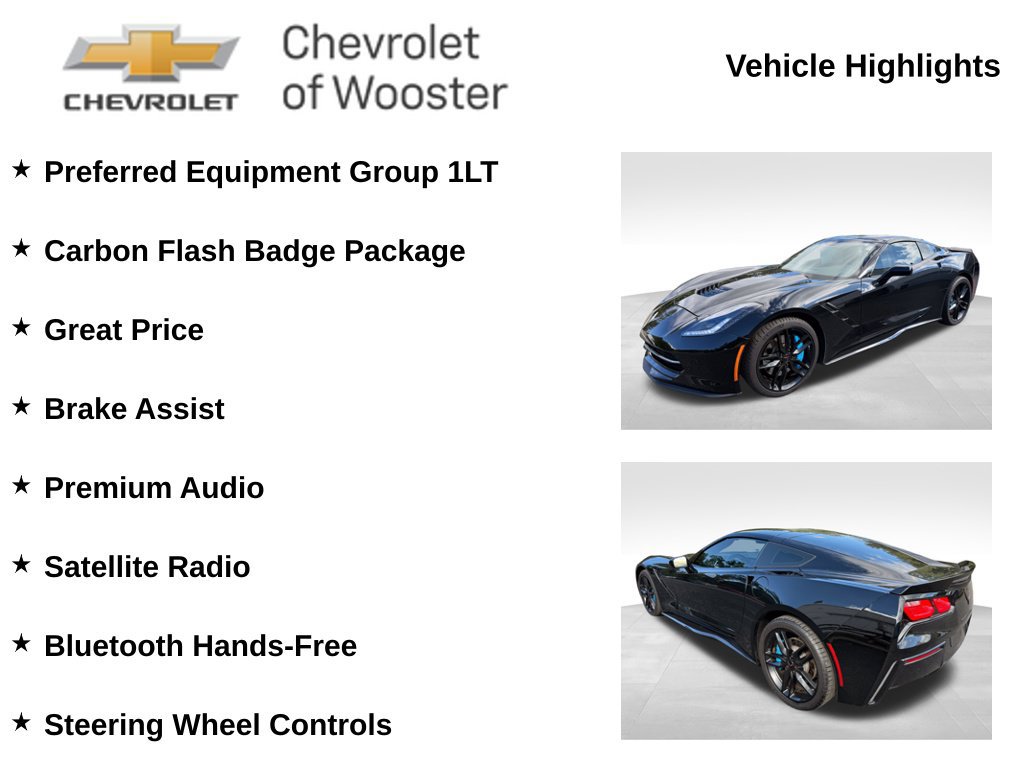 Used 2016 Chevrolet Corvette Stingray Coupe w/ Carbon Flash Badge Package RWD image 2