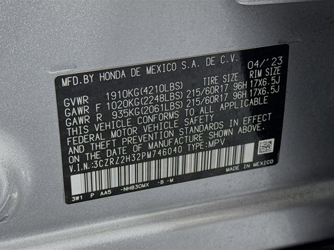 Certified 2023 Honda HR-V LX image 29